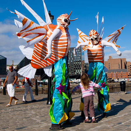 Lion Fish Stilt Walkers