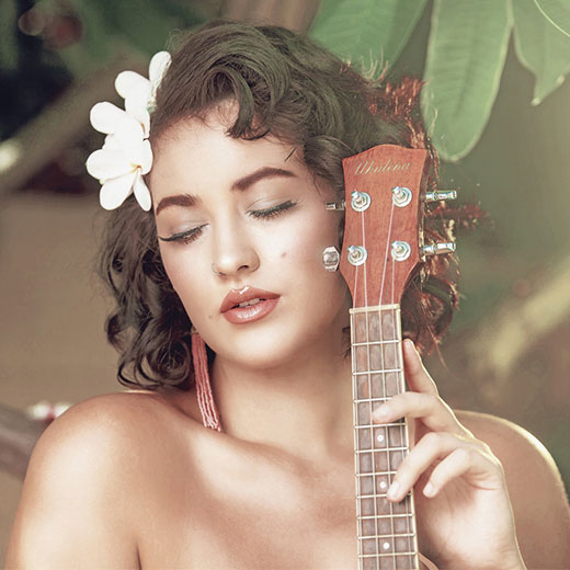 Cantante de Ukulele Vintage