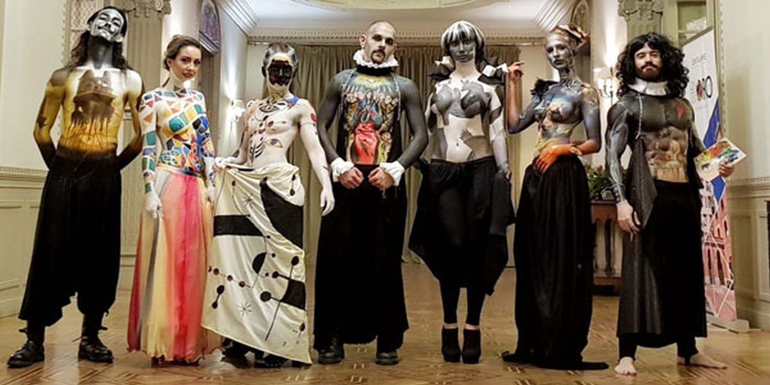 Body Painters Recreate Famous Art Work In Madrid