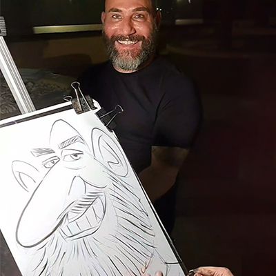 Caricaturiste en direct à Amsterdam