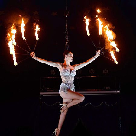 Spectacle de Feu & Cheveux Suspendus