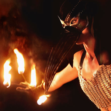 Female Fire Performer