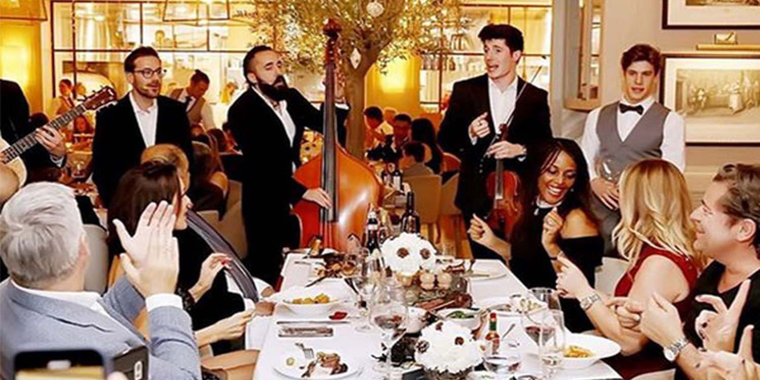 Italian Roaming Band Entertain Guests At Luxurious Dubai Dinner