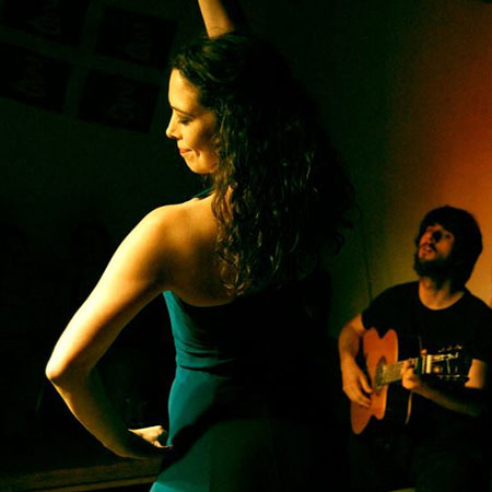 Female Flamenco Dancer and Band