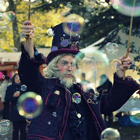 Magicien à bulles thématique