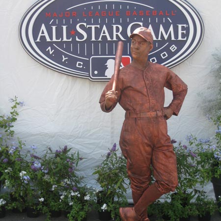 Human Baseball Statue