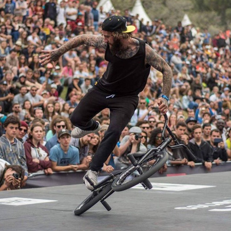 BMX riders roll in to wow crowd with bike stunts