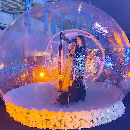 Harpist in a Bubble