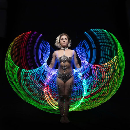 LED Hoop Act Bristol Circus Entertainment Scarlett Entertainment