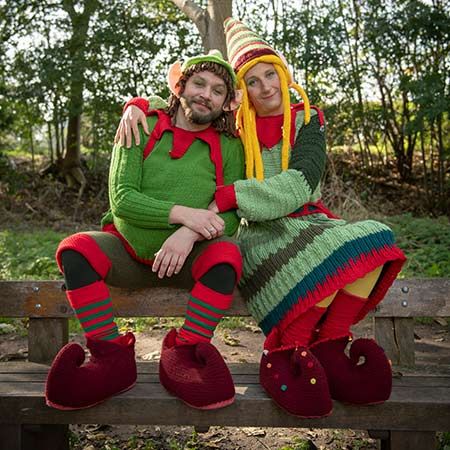 Roaming Knitted Christmas Elves