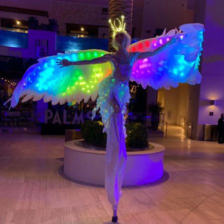 LED Rainbow Angel Stilt Walker