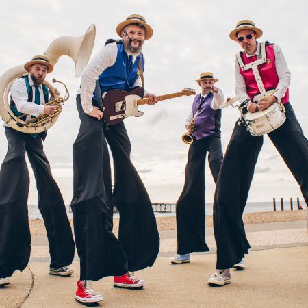 Stilt Walking Musicians