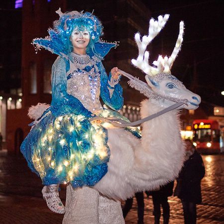 LED Walkabout Reindeer Riders