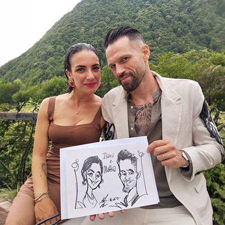 Traditioneller Karikaturist Mailand