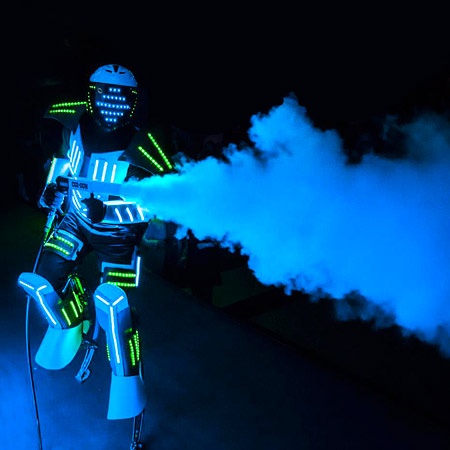 CO2 LED Robot Spain - Book Walkabout LED Robot Stilt Walker |