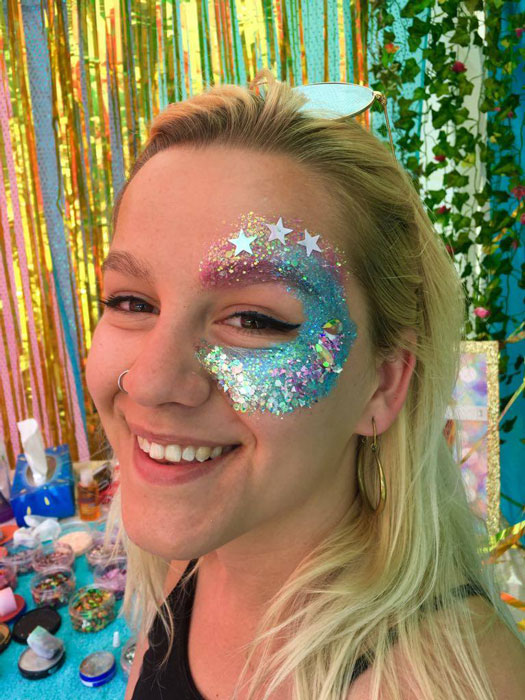 Sparkles face painting