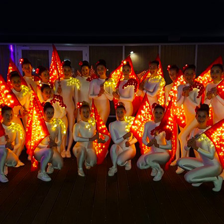 Illuminated Flag Dancers