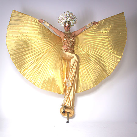 Stilt Walking Sun Goddesses