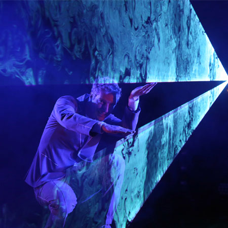 Menschliche Laser-Show
