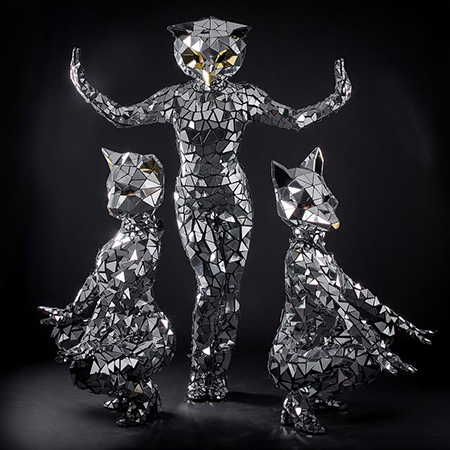 Mirror Dancing Animal Heads