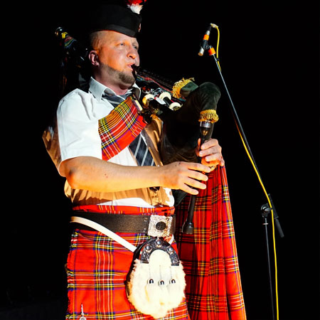 Traditional Bagpipe Player