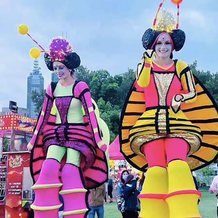 Lady Bugs Stilt Walkers 