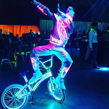 LED Tron BMX Show