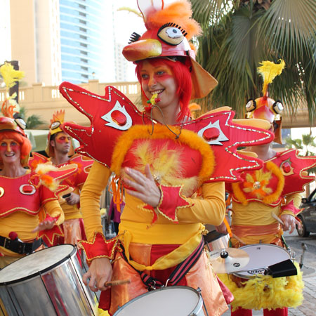 Orange Drummers