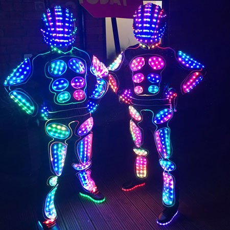 Atto di danza elettronica con LED