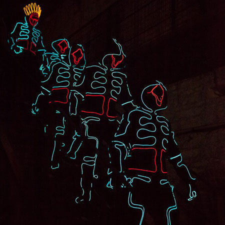 LED Tron Tanztruppe