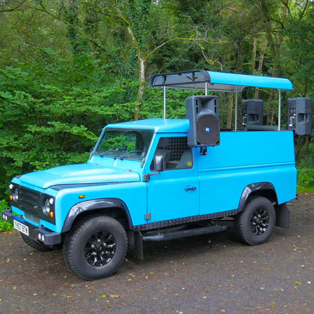 Cabina de DJ Land Rover