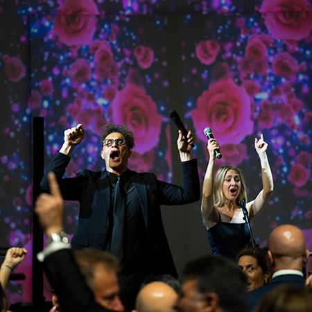 Groupe de reprises interactif en Italie