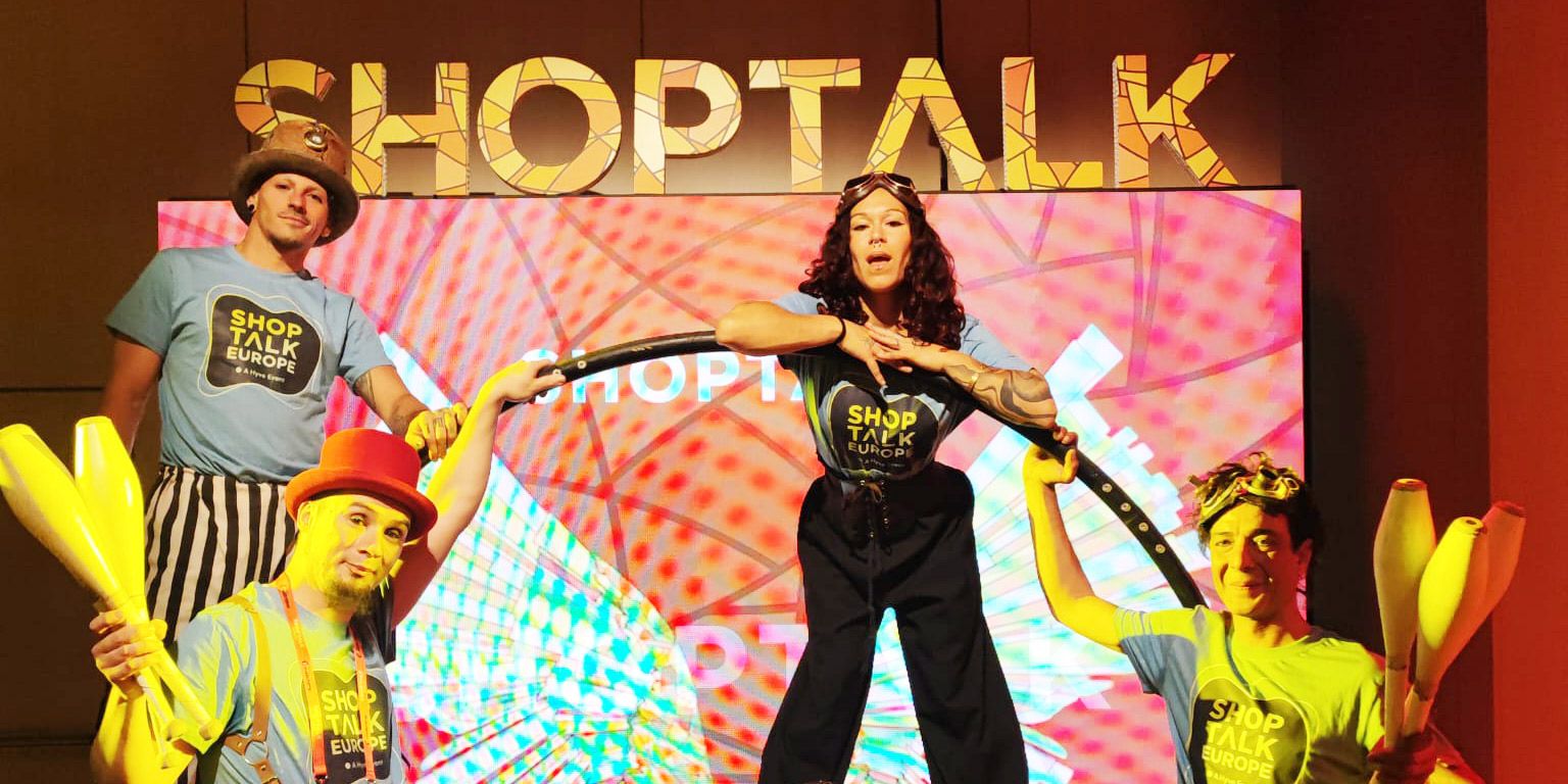 Outstanding Circus Troupe Wow Shoptalk Corporate Guests in Barcelona