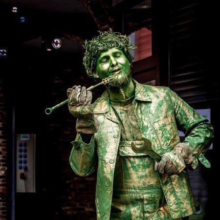 Mechanic Living Statue