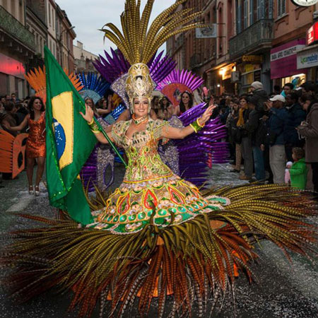 Auténtico estilo de carnaval brasileño