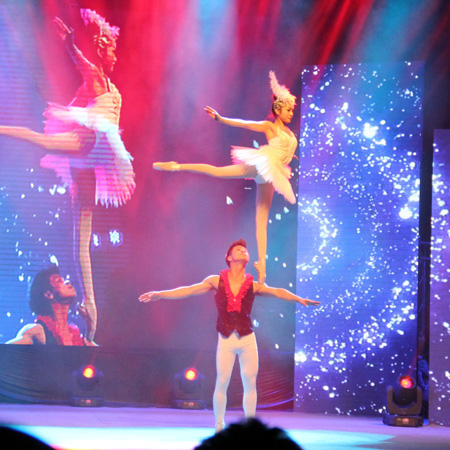 Danseurs de ballet acrobatique