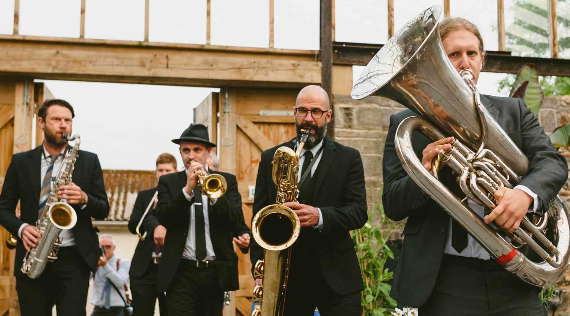 Upscale girls brass band fanfare 