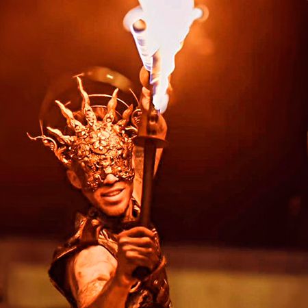 Spectacle de feu en Sardaigne