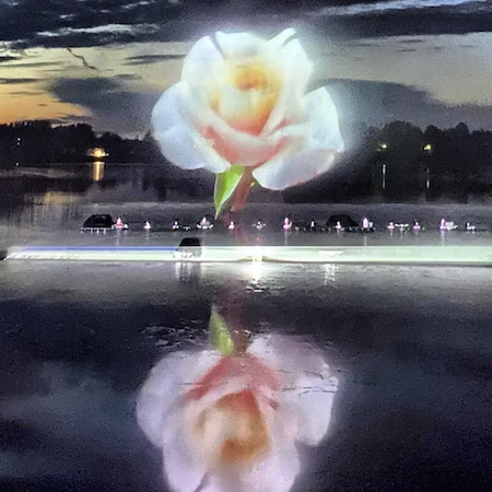 Outdoor Water Screen Projection