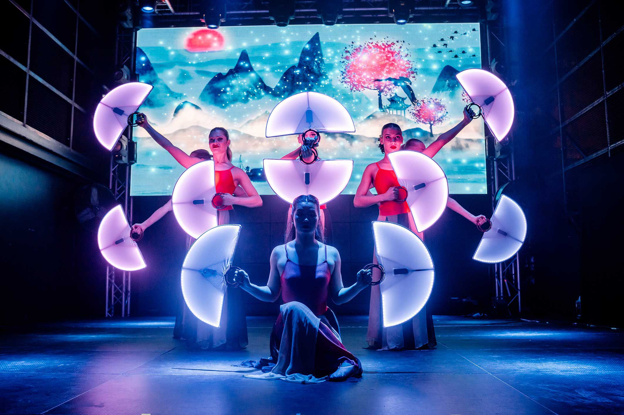 Hire LED Chinese Fan Show | Scarlett Entertainment