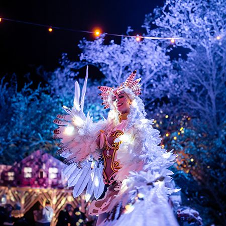 LED Winged Stilt Performers