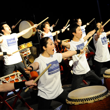 Japanische Taiko-Trommler