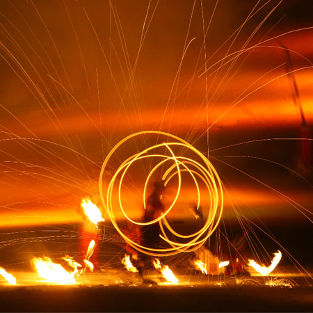 Espectáculo de fuego en Lyon