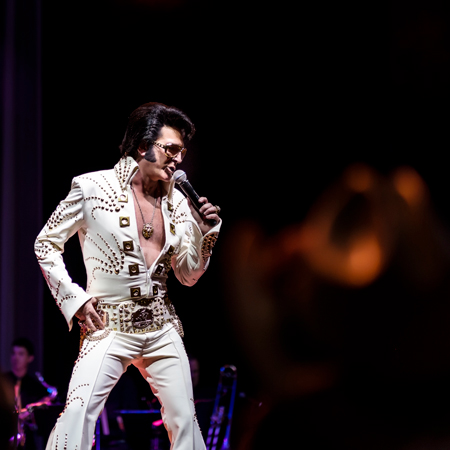 Espectáculo en el escenario de Elvis