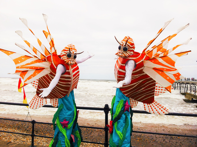 Hire Lion Fish Stilt Walkers – Sea-themed Roaming Act | Scarlett ...