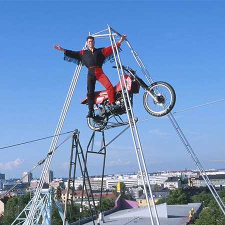Motorcycle High Wire Act