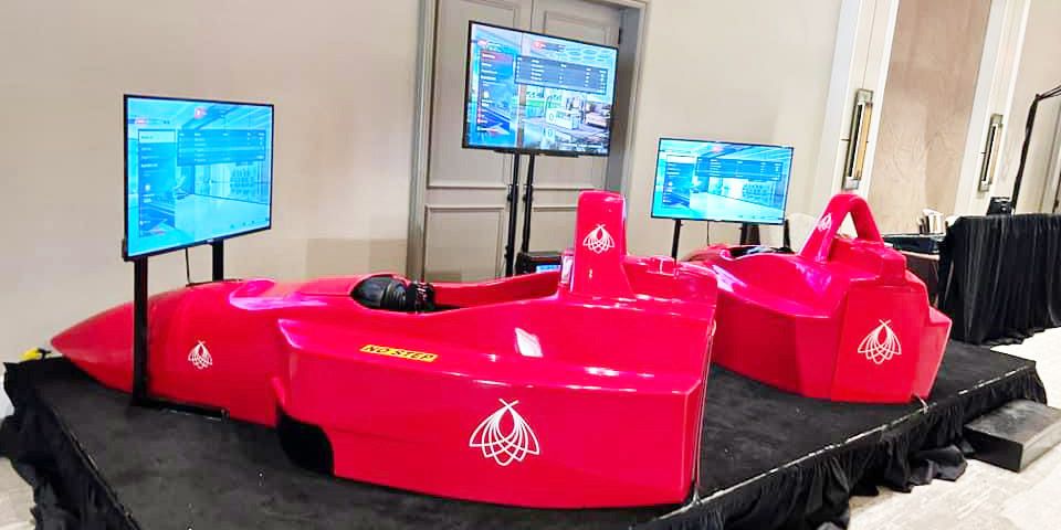 Racing Car Simulators Engage Guests at Texas Formula 1 After Party