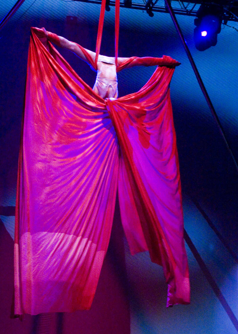 Aerialist For Events Hire Silk Artist Scarlett Entertainment Las Vegas 