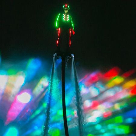 Spettacolo acquatico con LED Flyboard