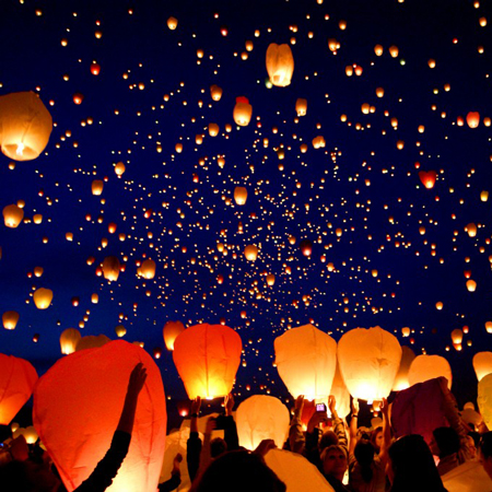 Exhibición de Linternas Voladoras